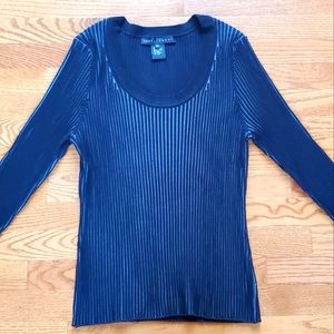 Yancy Fugel black ribbed sweater